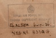 Biplane - reverse of postcard