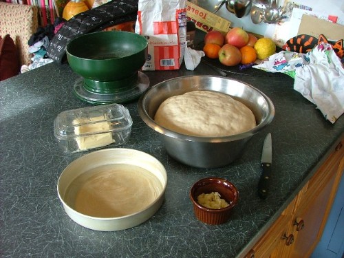 Risen Dough and Garlic